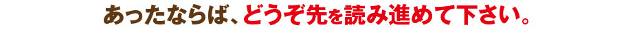 あったならば、どうぞ先を読み進めて下さい。